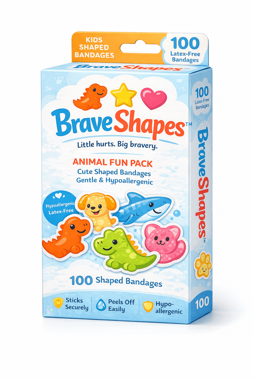 BraveShapes bandage box with fun shaped bandages